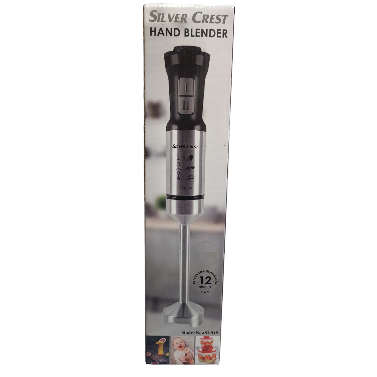 SILVER CREST HAND BLENDER SI818 1500 WATTS 4 BLADES electrorignal