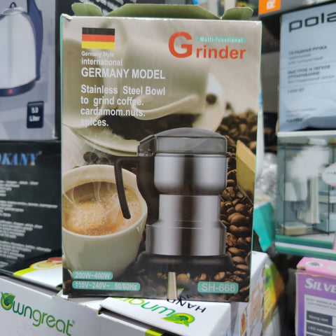 Germany Model Stainless Steel Bowl Coffee Beater Grinder 400 watts Multifunction Spices Grinding Machine