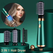 3 IN 1 Hair Dryer Hot Air Brush 1200w Hair Curler Straightener Comb Curls One Step Hair Styling Tools Electric Ion Dryer Brush
