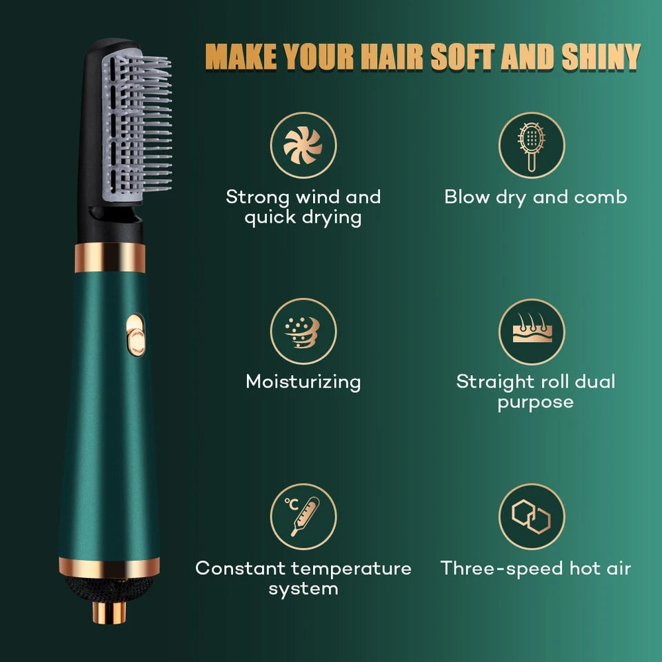 3 IN 1 Hair Dryer Hot Air Brush 1200w Hair Curler Straightener Comb Curls One Step Hair Styling Tools Electric Ion Dryer Brush