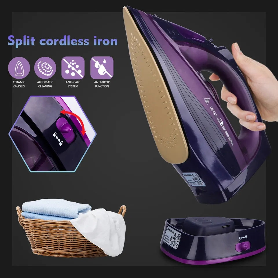 RAF R.1210 Cordless Corded Electric Steam Iron Full Size 2400 watts Ceramic Soleplate