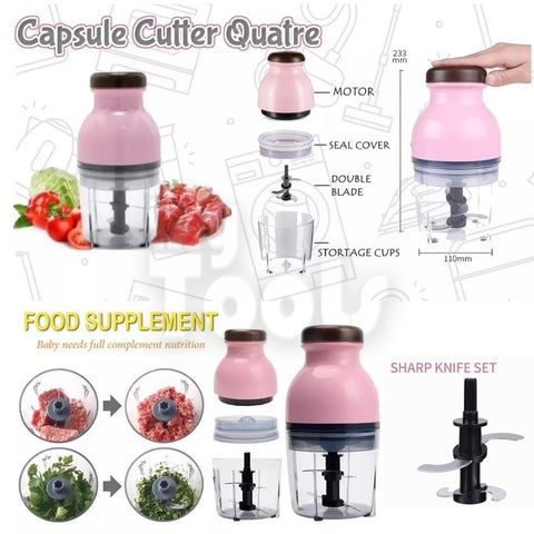 Electric Portable Chopper 1 Litre 4 Blades