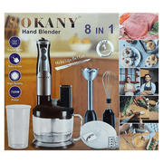 SOKANY SK-5011-8 700W Electric Hand Blender, 2-Speed, 8 in 1: [Hand Blender, Egg Whisk, Meat Chopper, Shredding Blade, Cutting Blade, Blade Holder, Chopper Bowl with Lid, Measuring Cup]