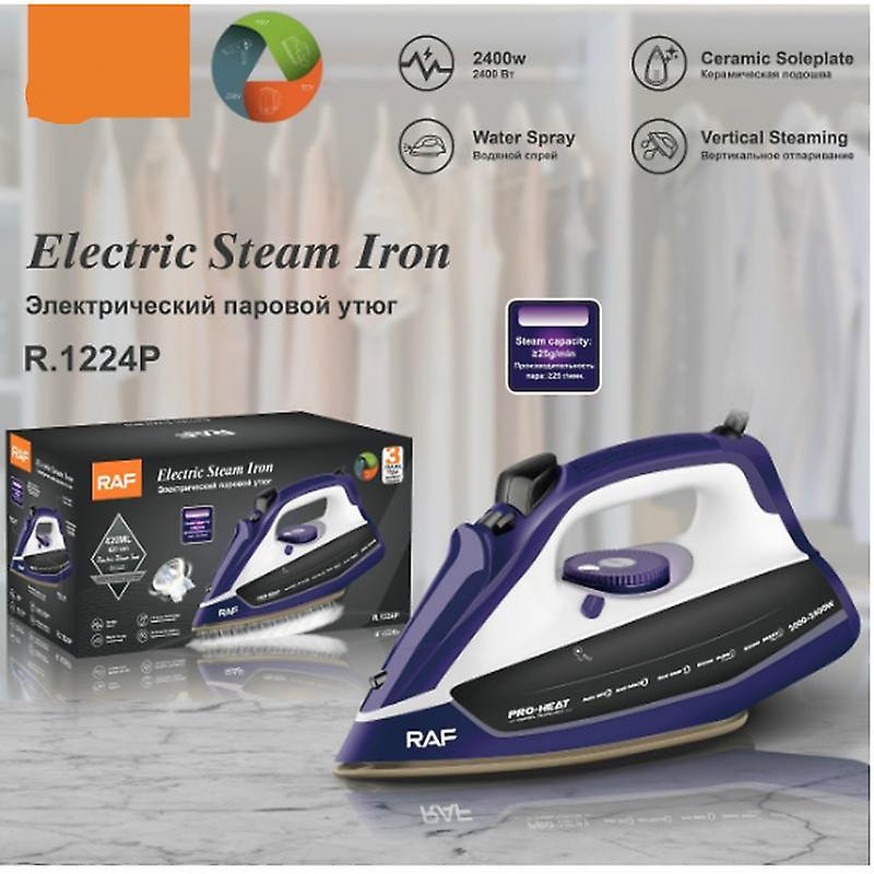 RAF R.1224 Electric Steam Iron Full Size 2400 watts Ceramic Soleplate