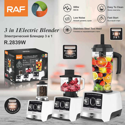 RAF R.2839 ELECTRIC CHOPPER BLENDER GRINDER 3 IN 1 MULTIFUNCTION MACHINE