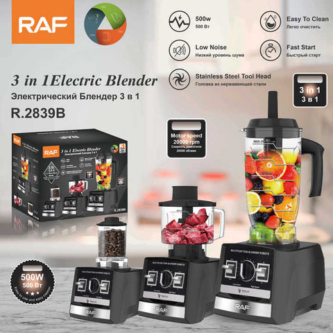 RAF R.2839 ELECTRIC CHOPPER BLENDER GRINDER 3 IN 1 MULTIFUNCTION MACHINE