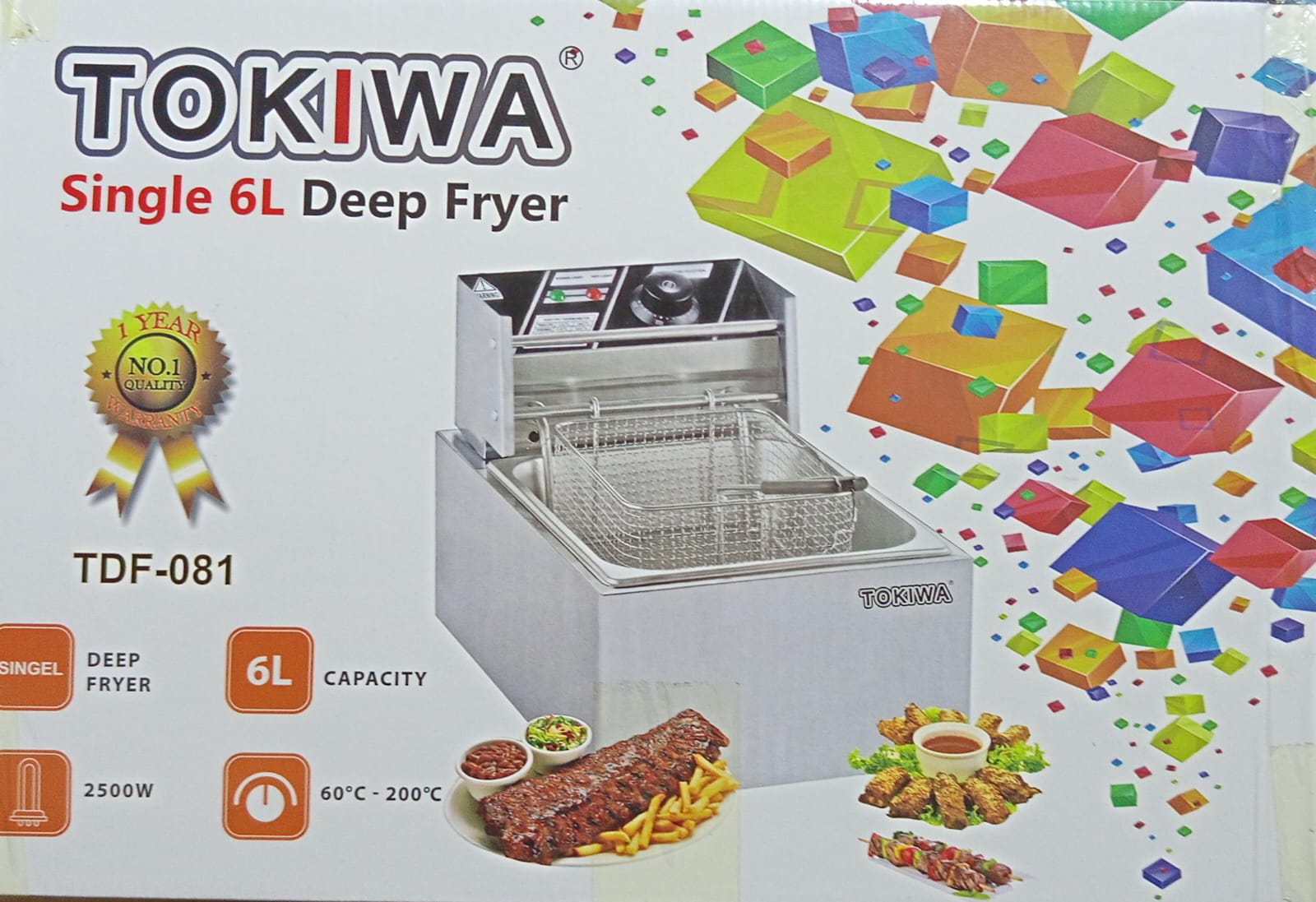 6-Litre Electric Deep Fryer 2500W – Fast & Even Frying for Crispy Results