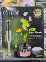 emjoi hand blender set 3 in 1 hand blender mixer chipper 600 watts