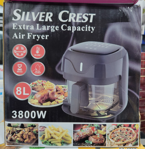 SILVER CREST AIR FRYER 8 LITRE GLASS BOWL