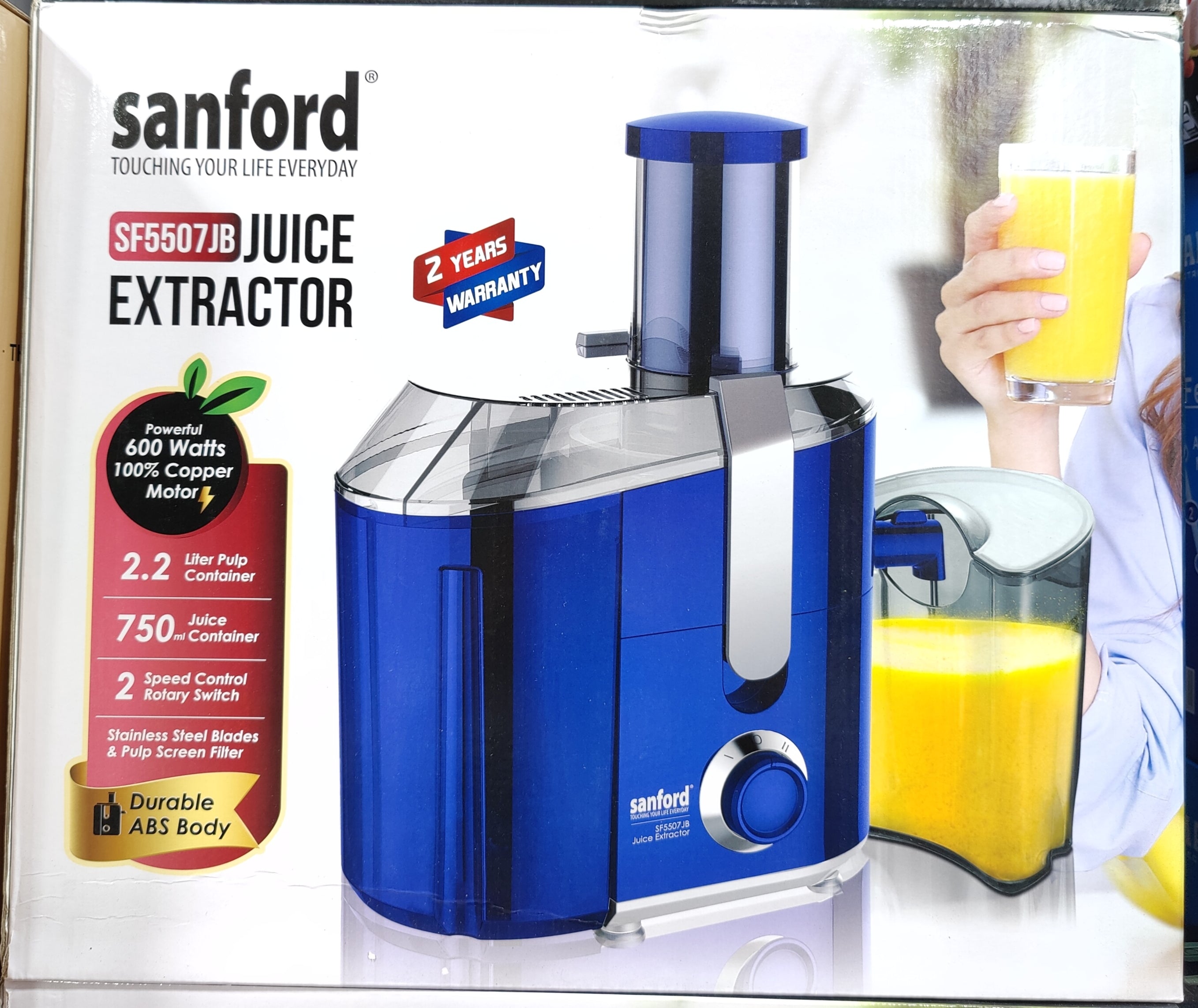 SANFORD ELECTRIC JUICER SF5507JB 600 WATTS COPPER MOTOR