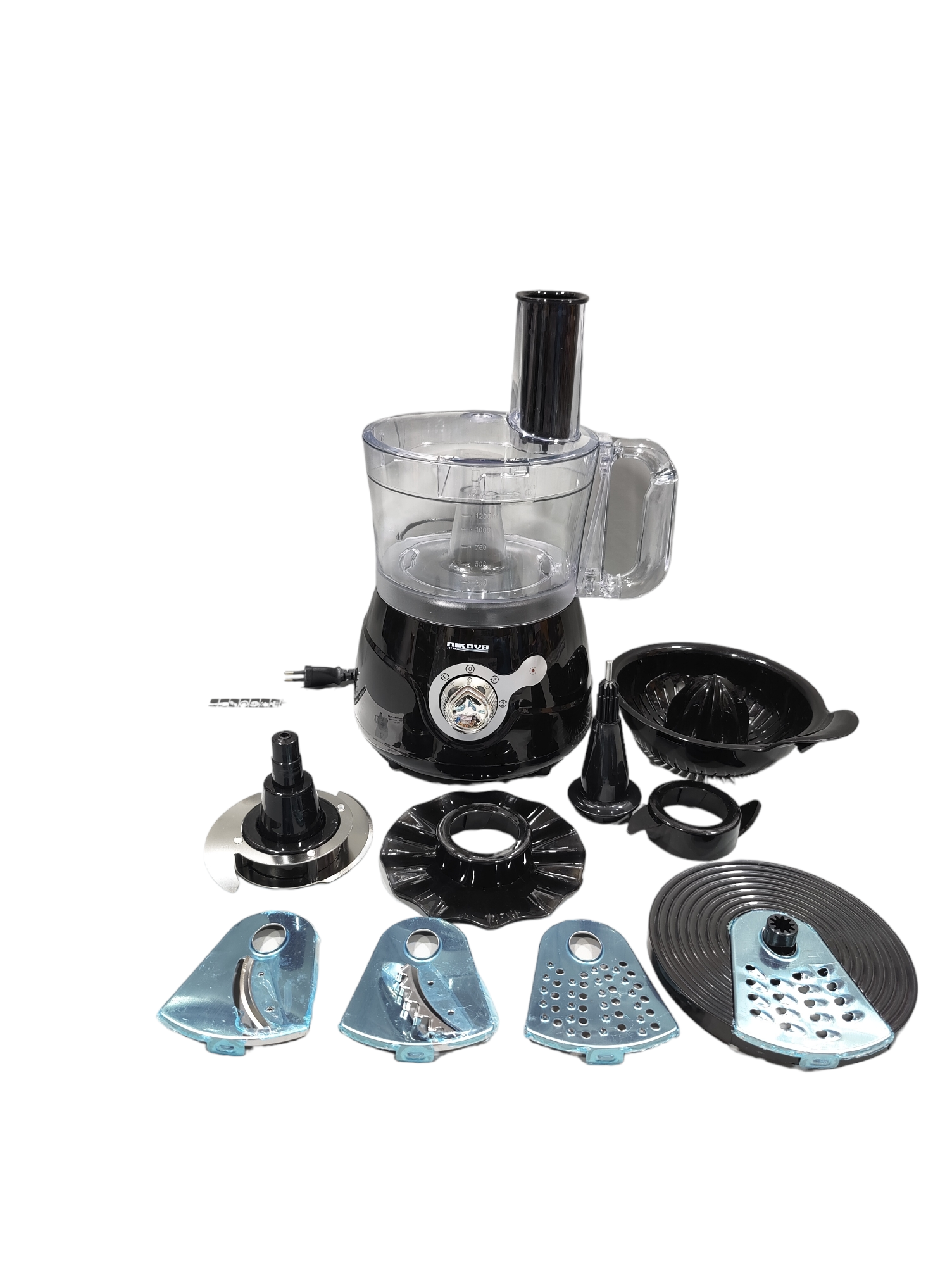 NIKOVA ELECTRIC CHOPPER FOOD PROCESSOR with salad cutters and Citrus