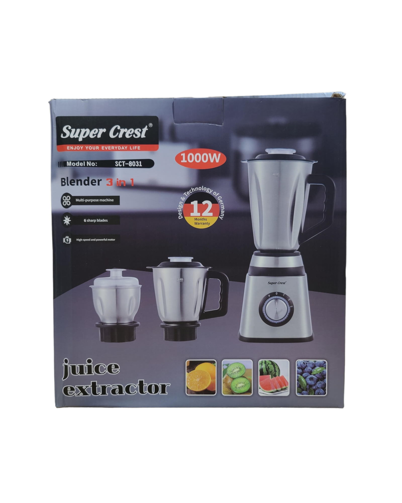 SUPER CREST SCT-8031 3 IN 1 Blender