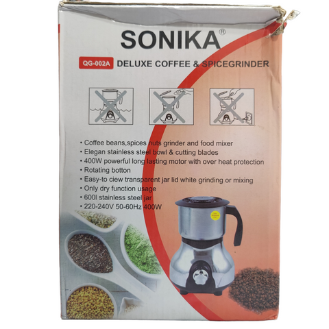 SONIKA COFFEE AND SPICE GRINDER QG-002A 400 WATTS