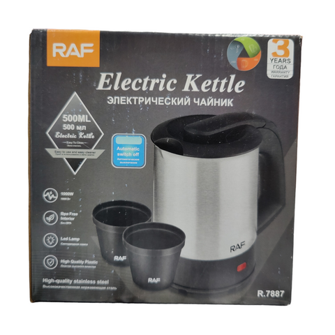 RAF R.7887 ELECTRIC MINI KETTLE TRAVEL 500ML 1000 WATTS