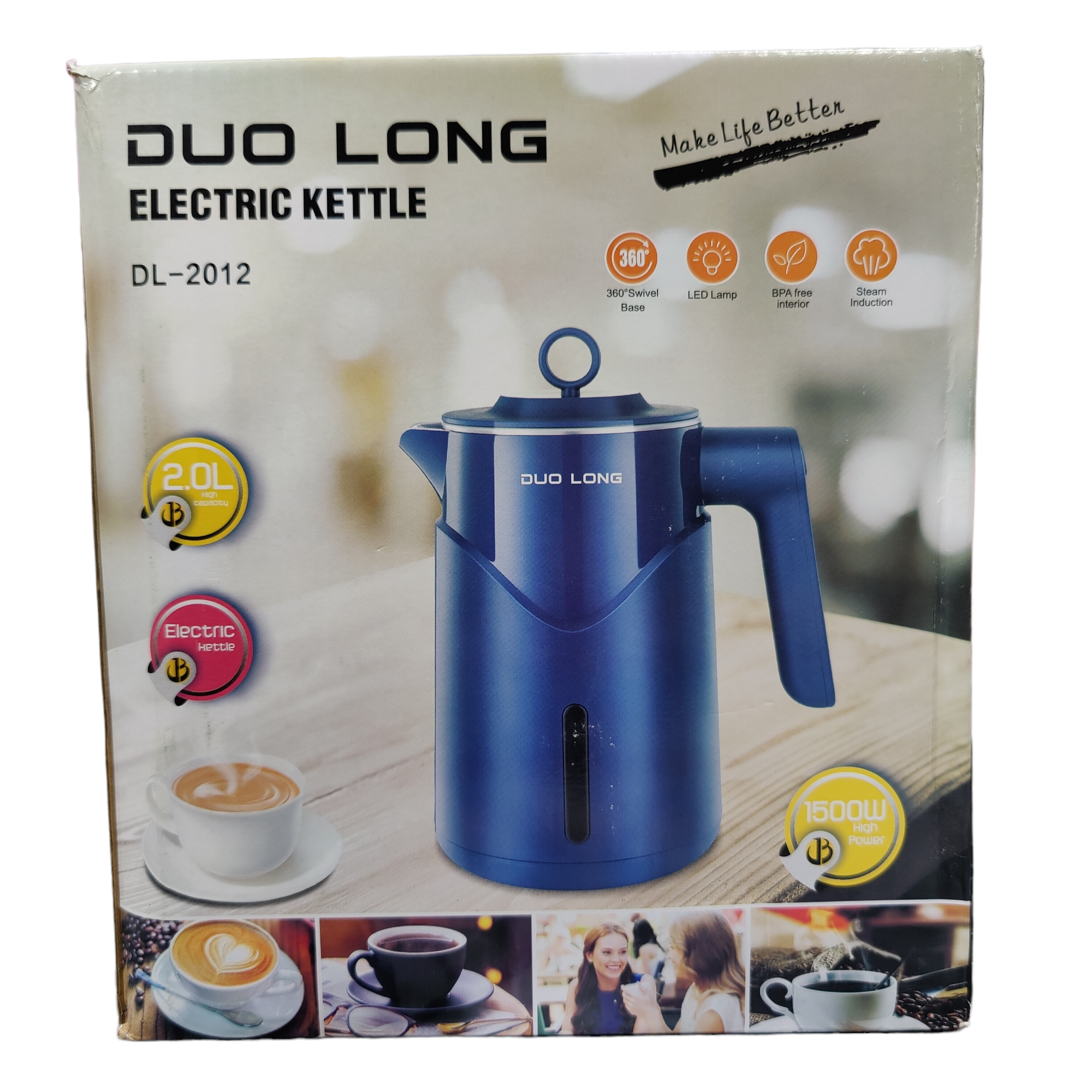 DUOLONG ELECTRIC KETTLE DL-2012 1500 WATTS 2.0 LITRE