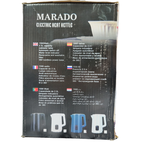 MARADO ELECTRIC KETTLE MA-2318 2.3 LITRE 1500 WATTS