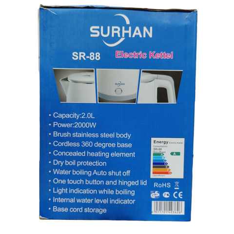 SURHAN ELECTRIC KETTLE SR-88 2.0 LITRE 2000 watts