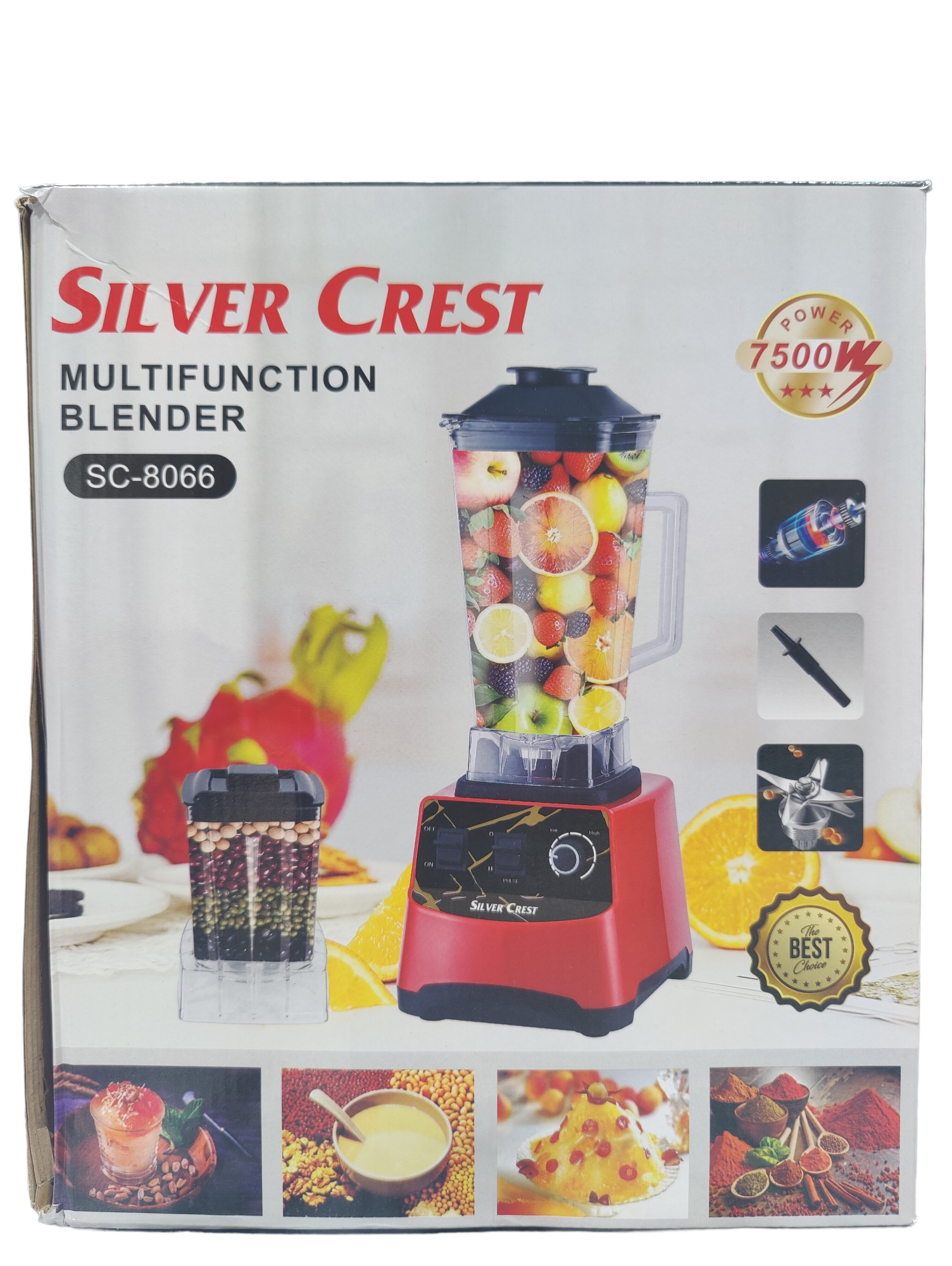SILVER CREST BLENDER GRINDER 2 IN 1  SC-8006
