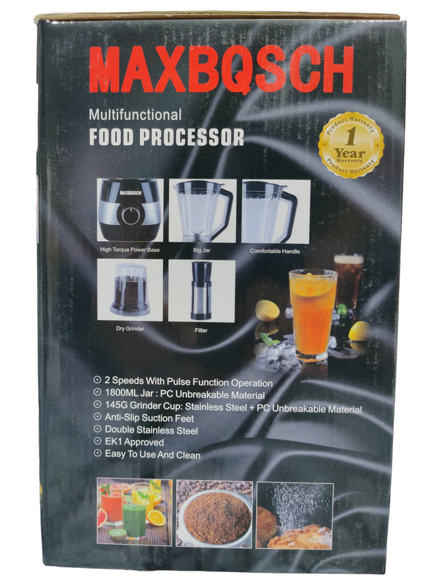 MAXBQSCH MB-1755 BLENDER GRINDER UNBREAKABLE