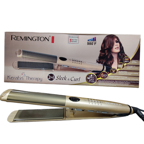 Remington 2 in 1 Professional Hair Straightener and Curler Digital Temperature Control Salon Quality 1st attempt results