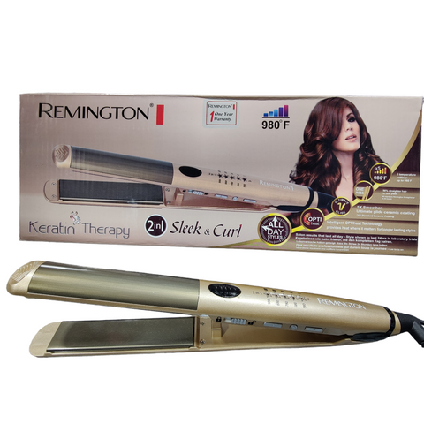 Remington 2 in 1 Professional Hair Straightener and Curler Digital Temperature Control Salon Quality 1st attempt results