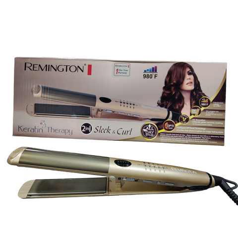 Remington 2 in 1 Professional Hair Straightener and Curler Digital Temperature Control Salon Quality 1st attempt results