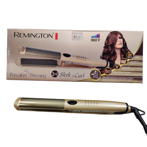 Remington 2 in 1 Professional Hair Straightener and Curler Digital Temperature Control Salon Quality 1st attempt results