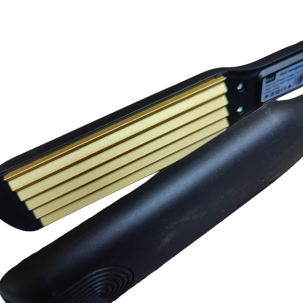 RAF R.442G Electric Hair Crimper 6 edges Teflon coated titanium plates fast heating Crimping waver straightener