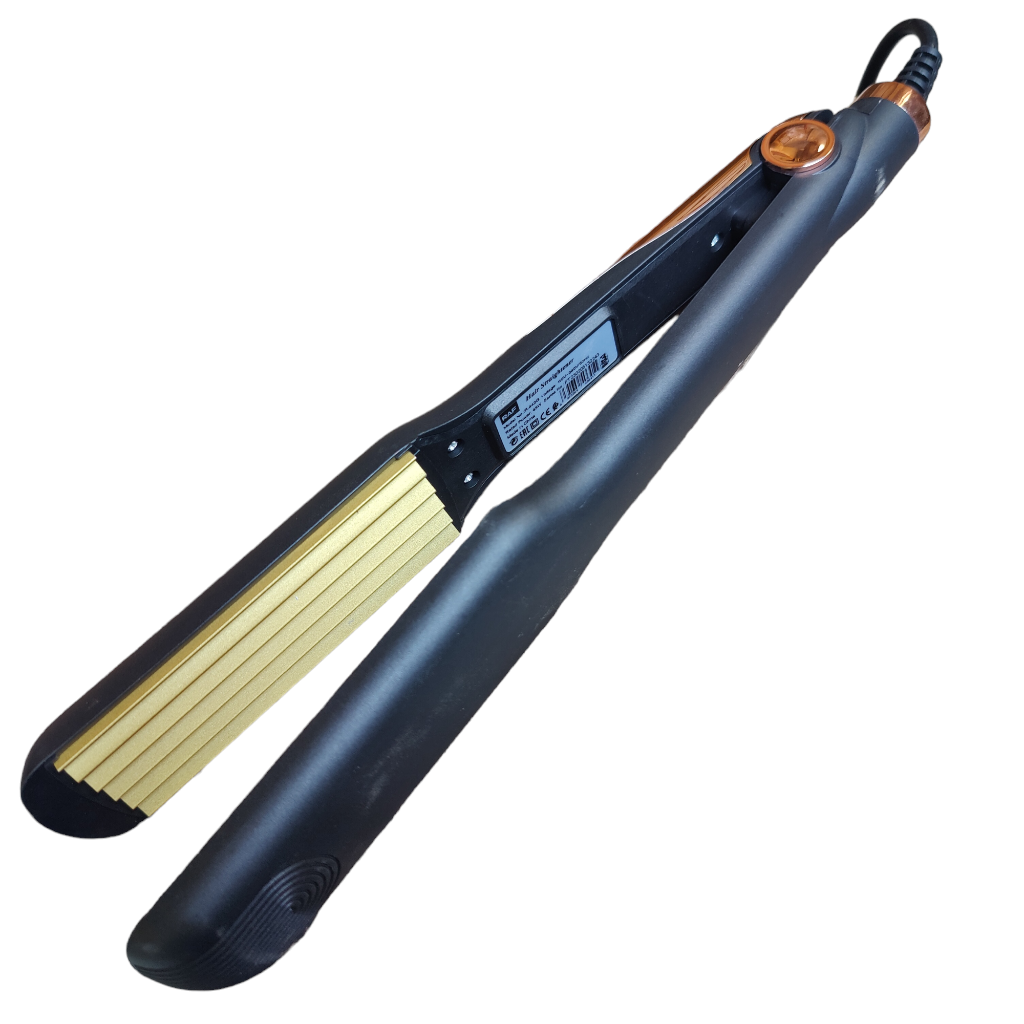 RAF R.442G Electric Hair Crimper 6 edges Teflon coated titanium plates fast heating Crimping waver straightener