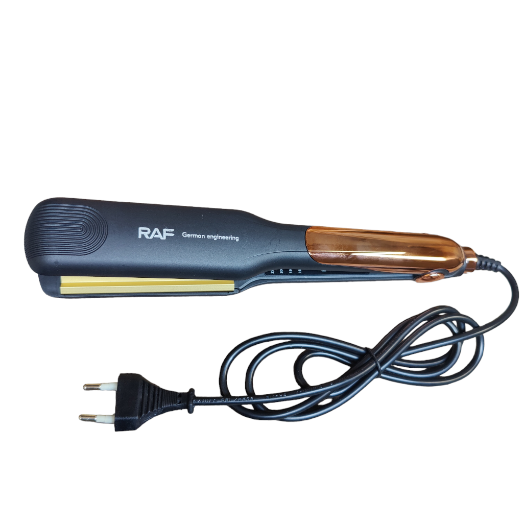 RAF R.442G Electric Hair Crimper 6 edges Teflon coated titanium plates fast heating Crimping waver straightener
