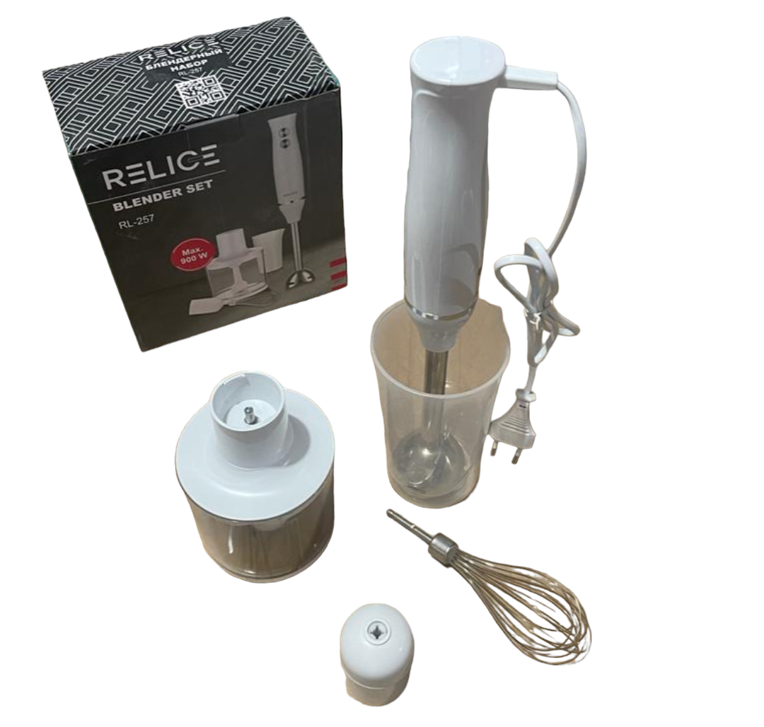 RELICE RL-257 4 in 1 Hand Blender set with whisker chopper jar