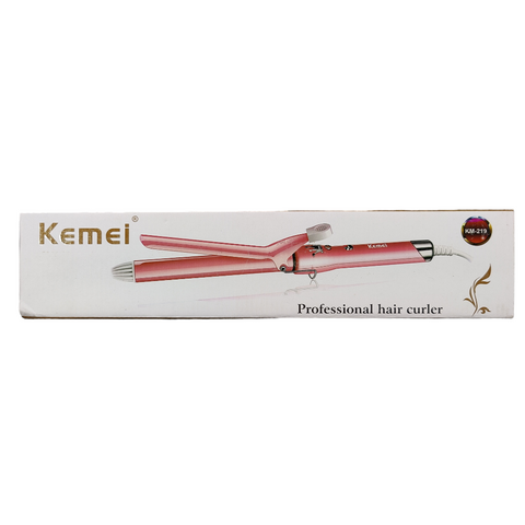 Kemei Hair Curling Rod Commercial Curler Km-219 Professional Tong