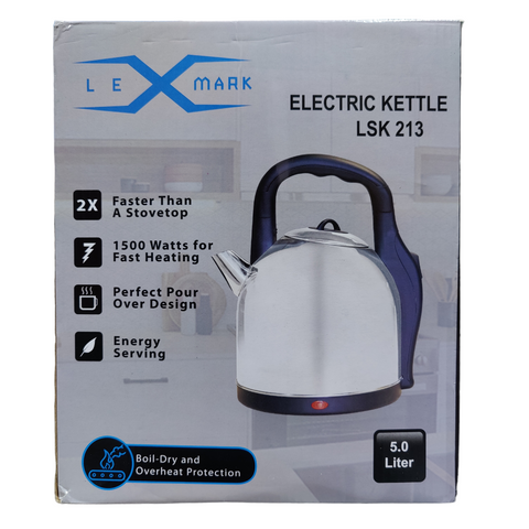 LEXMARK ELECTRIC KETTLE  5.0 LITRE  LSK213 1500 WATTS