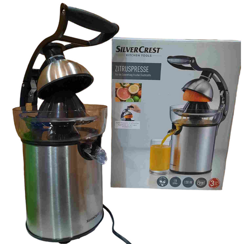 SILVER CREST ELECTRIC CITRUS JUICER COMMERCIAL BIG ORANGE GRAPEFRUIT JUICE MACHINE 130 WATTS