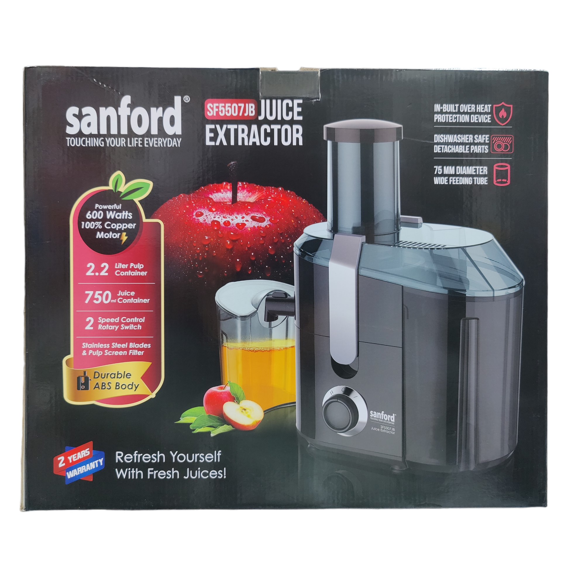 SANFORD ELECTRIC JUICER SF5507JB 600 WATTS COPPER MOTOR