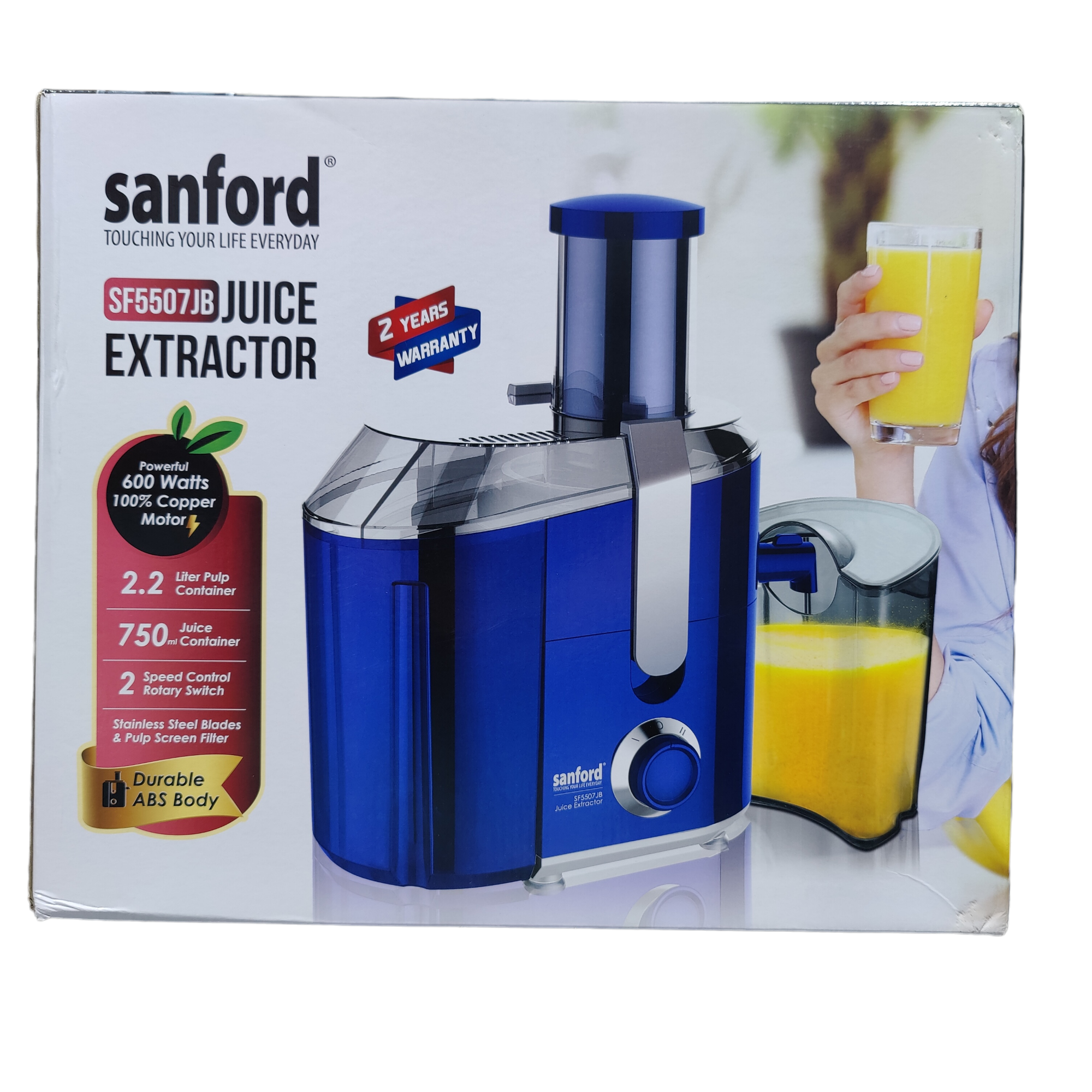 SANFORD ELECTRIC JUICER SF5507JB 600 WATTS COPPER MOTOR
