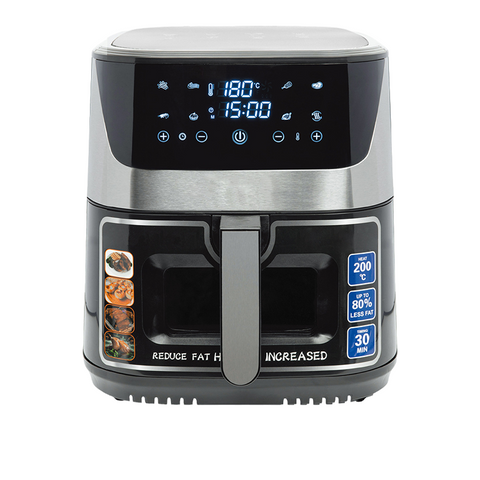 GOLDEN STAR AIR FRYER 9.5 LITRE DIGITAL DISPLAY TRANSPARENT VIEW INSIDE HIGH QUALITY