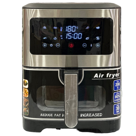 GOLDEN STAR AIR FRYER 9.5 LITRE DIGITAL DISPLAY TRANSPARENT VIEW INSIDE HIGH QUALITY