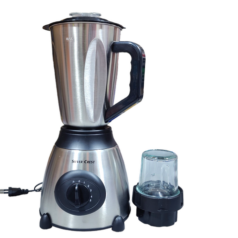 SILVER CREST ICE CRUSHER BLENDER 2 IN 1 STAINLESS STEEL 5 SPEEDS with Glass Grinder