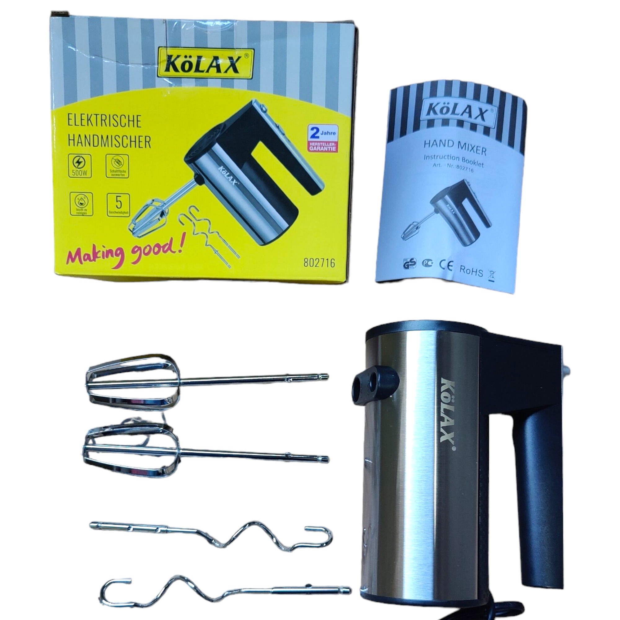 KOLAX HAND MIXER 500 WATTS GERMANY