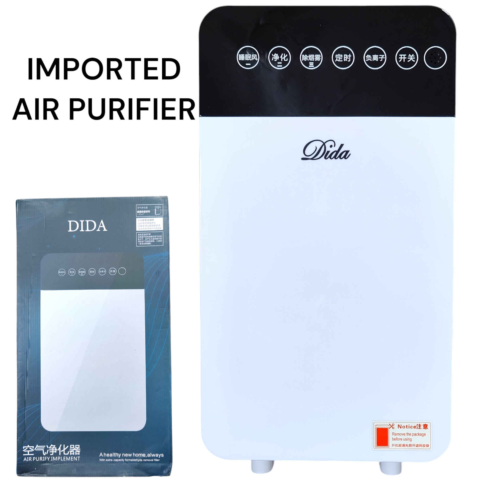 DIDA Everfresh Air Purifier For Home & Office Portable Room Air Purifier/True HEPA Filter (Black & White)