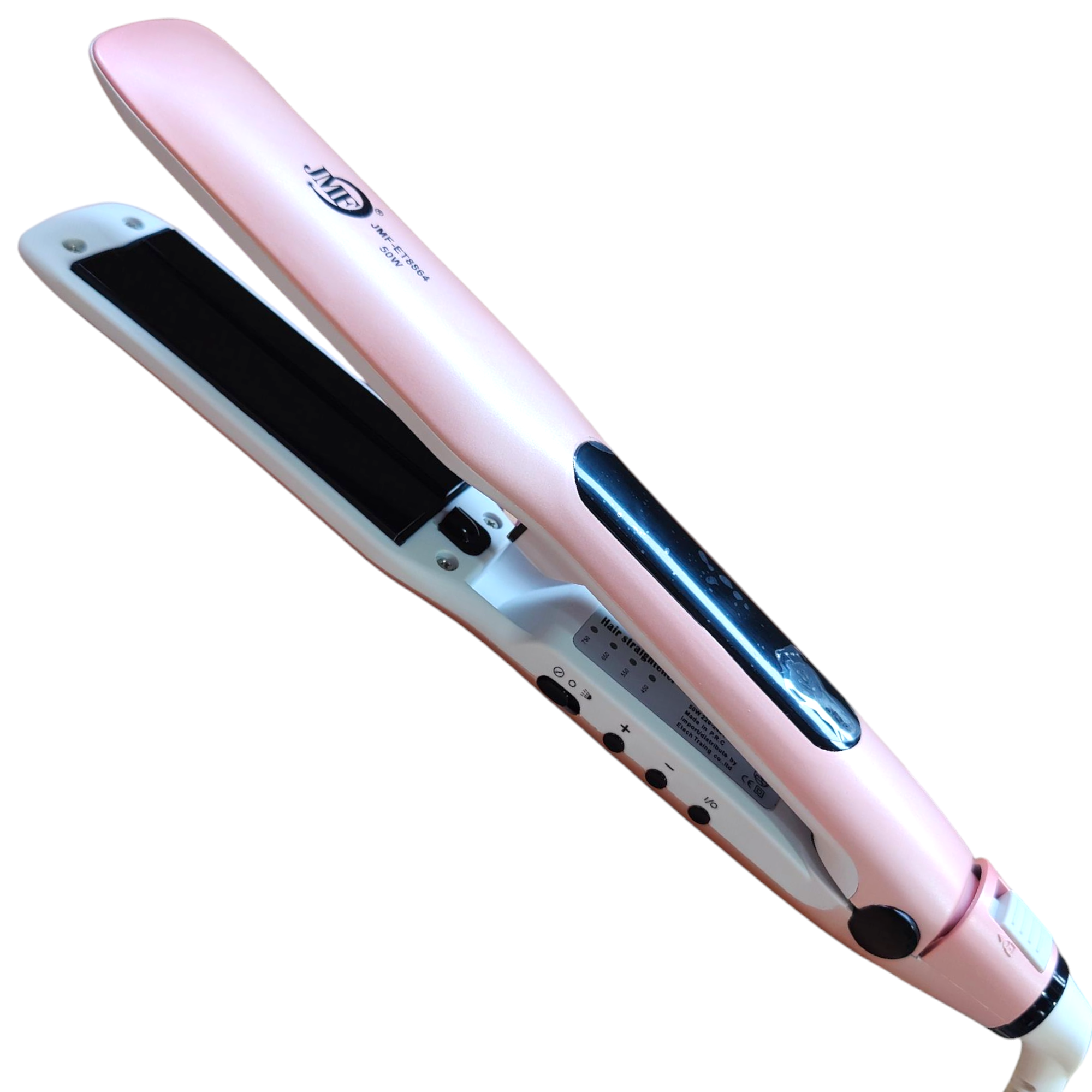 JMF Korea Professional Steam Hair Straightener (JMF-ET8864) – 2-in-1 Flat Iron & Steamer for Salon-Quality Hair Straightening & Styling – Ceramic Plates, Adjustable Temperature, Ionic Frizz Control