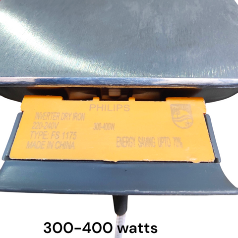 Electric INVERTER IRON 400 watts 1.8 amp Lightweight Dry Iron upto 70% energy saving compatible with wapda solar ups 3 years element warranty
