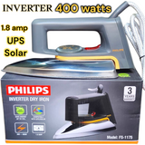 Electric INVERTER IRON 400 watts 1.8 amp Lightweight Dry Iron upto 70% energy saving compatible with wapda solar ups 3 years element warranty