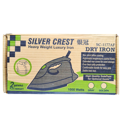 SILVER CREST Heavy Weight Luxury Iron SC-1177AF DRY IRON 5 years warranty