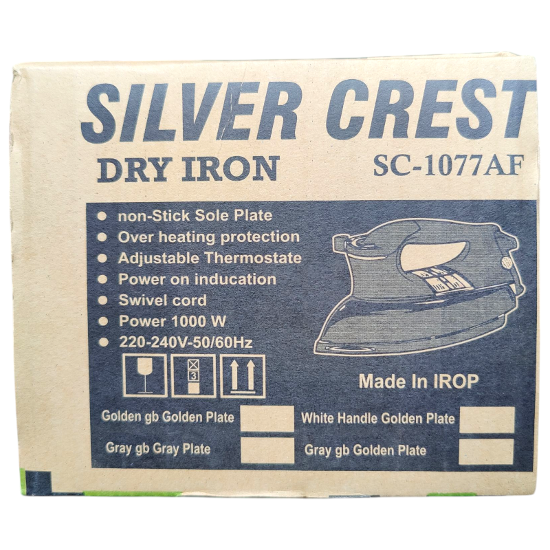 SILVER CREST Heavy Weight Classic Iron SC-1077AF DRY IRON 5 years warranty