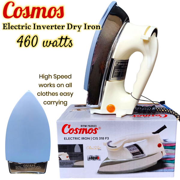 Cosmos Electric Inverter Dry Iron – 460 Watts | Lightweight & Energy Efficient