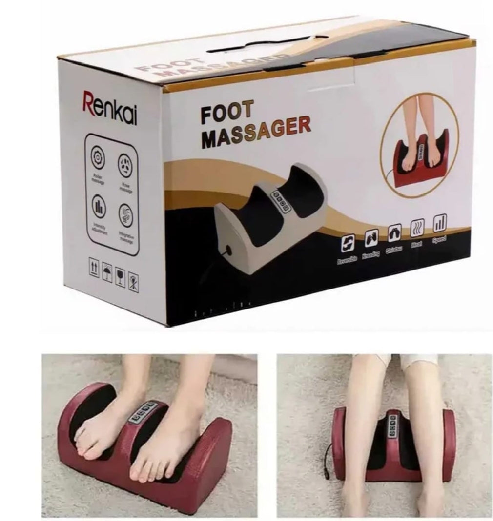 Foot Massager Heat Therapy Feet Massager Electric Foot Massager SPA Shiatsu Kneading Machine Calf Leg Pain Relief Booster