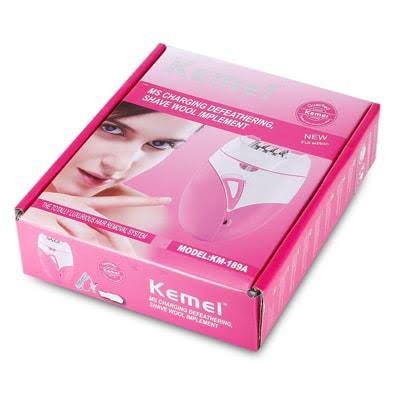 Kemei KM-189A Women Electric Epilator Shaver Rechargeable