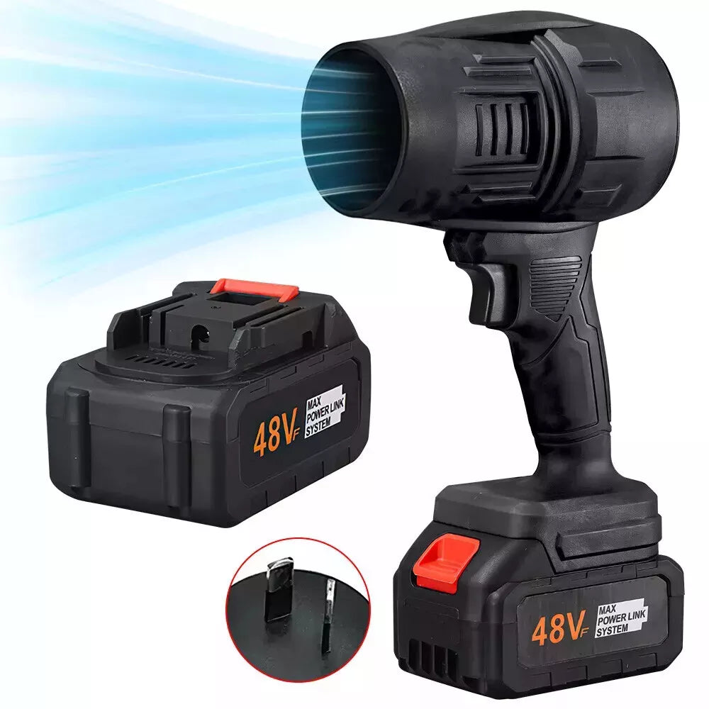 Storm Fan Jet TurboSweep Cordless Power Blower – Dual Battery Multi- Purpose Cleaner Electric Powerful Turbine Turbo Fan Upgraded Version Storm Turbo Fan Handheld Car Hair Dryer Cleaning Violent Air Gun Jet Fan